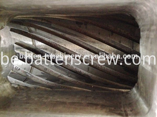 100/36 Шрубавая бочка з высокай ёмістасцю / вадзяной астуджанай курткай для экструдара HDPE трубы